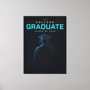 Personalised Futuristic College Graduate 2026 Canvas Print