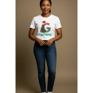 Personalised "G" Christmas Letter  Tri-Blend Shirt