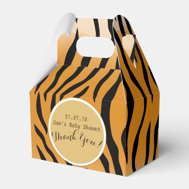 Personalised Gable Boxes Tiger Print (Front Side)