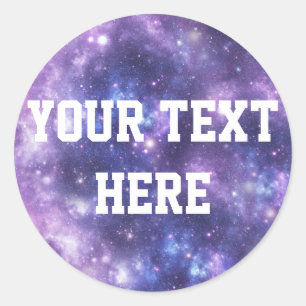 Personalised Galaxy Classic Round Sticker