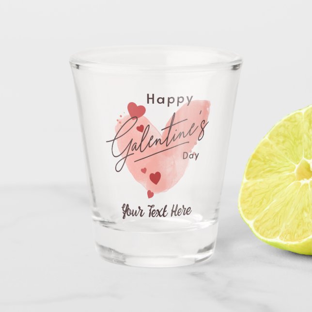 Personalised Galentine's Day Shot glass (Front)