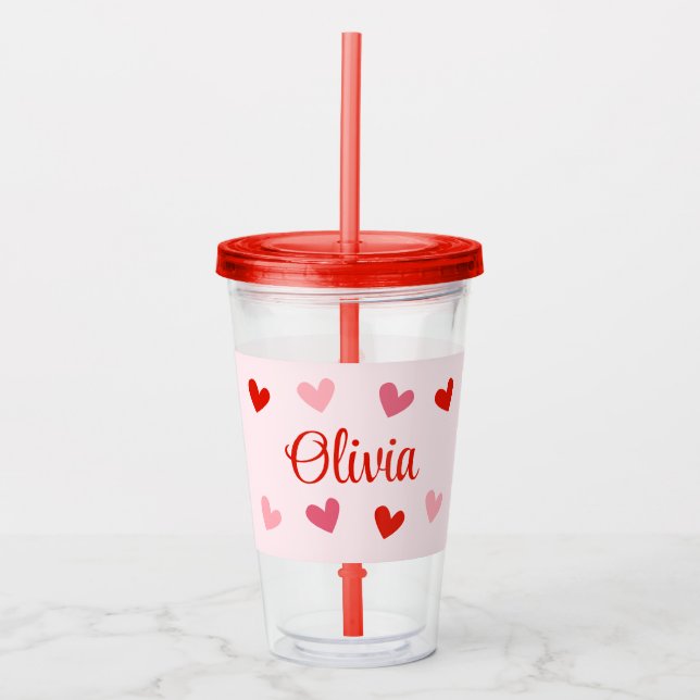 Personalised Galentine's Party Favour Gift for Her Acrylic Tumbler (Front)