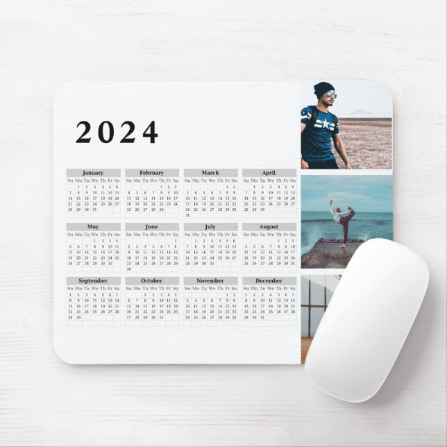 Personalised Gallery 2024 Calendar, Bold Mouse Pad (With Mouse)