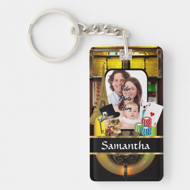 Personalised gambler key ring (Front)