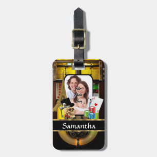Personalised gambler luggage tag