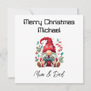 Personalised Gamer Christmas Card