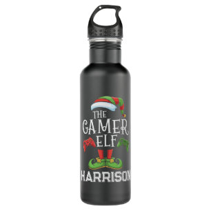 Personalised Gamer Elf Christmas Video Gaming  710 Ml Water Bottle