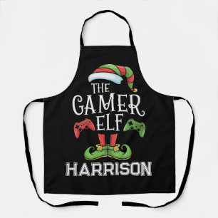 Personalised Gamer Elf Christmas Video Gaming  Apron