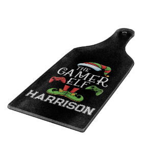 Personalised Gamer Elf Christmas Video Gaming  Cutting Board