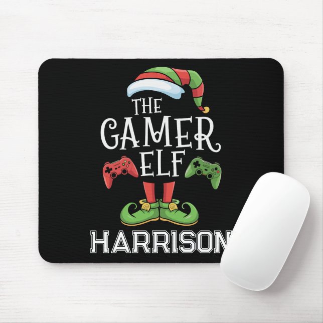 Personalised Gamer Elf Christmas Video Gaming  Mouse Pad (With Mouse)