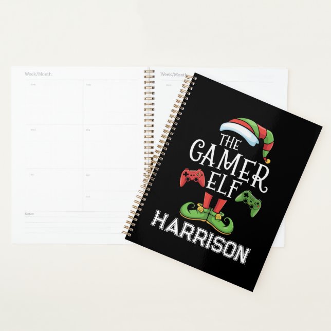 Personalised Gamer Elf Christmas Video Gaming  Planner (Display)
