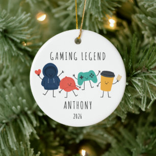 Personalised Gaming Legend Christmas Ornament
