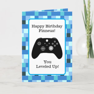 Personalised Gaming Themed Birthday Card for Boy