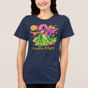 Personalised Garba Night Dancer Tri-Blend Shirt
