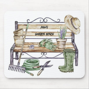 Personalised Garden Bench  Mouse Pad