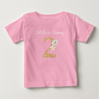 Personalised Garden Bunny Birthday Girls T-Shirt