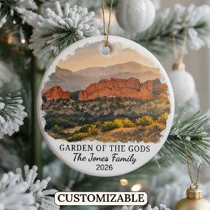 Personalised Garden of the Gods, Custom Colorado Ceramic Tree Decoration