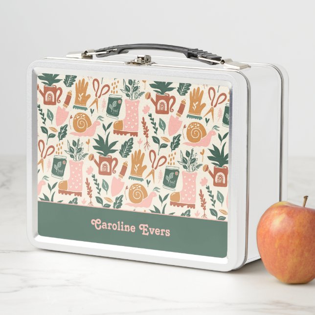 Personalised Gardener Gift Metal Lunch Box (In Situ)