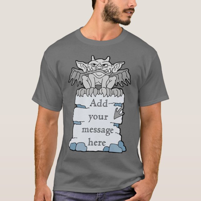 Personalised Gargoyle Message T-Shirt (Front)