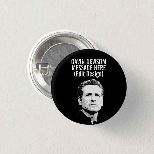 Personalised Gavin Newsom 3 Cm Round Badge (Front & Back)