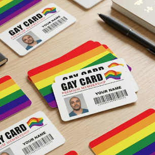 Personalised Gay Card Premium Membership Identity 