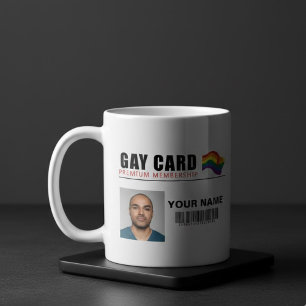 Personalised Gay Card Premium Membership Identity  Coffee Mug