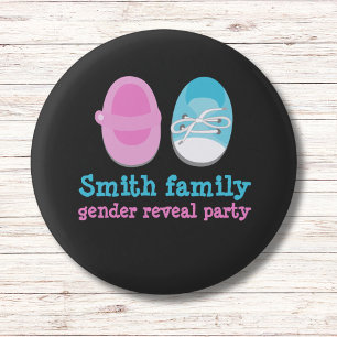 personalised gender reveal, gender reveal button