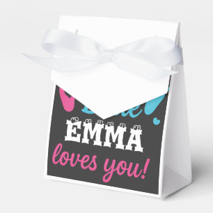 Personalised Gender Reveal Pink or Blue Baby Showe Favour Box