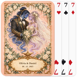 Personalised Genie Bride and Groom Wedding Favour Playing Cards