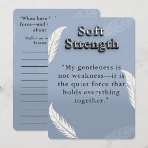 Personalised Gentle Strength Inspirational Quote   Card