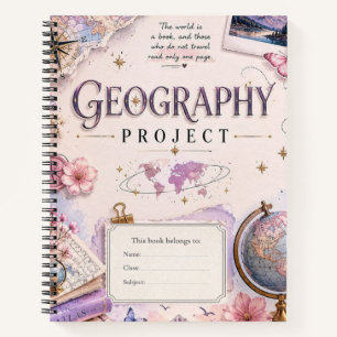 Personalised Geography Project Notebook   Vintage 