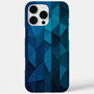 Personalised Geometric Blue and Teal Pattern iPhone 16 Pro Max Case