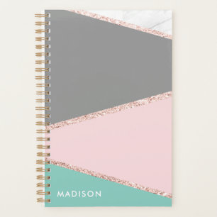 Personalised Geometric Colour Block Planner