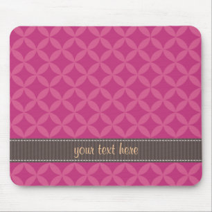 Personalised Geometric Diamonds Pink Flambé Mouse Pad