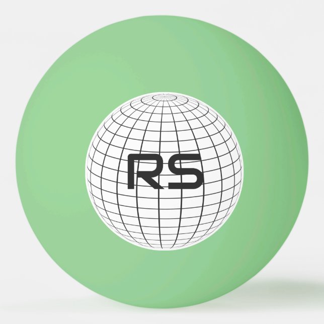 Personalised Geometric Globe Monogram Golf Balls (Front)