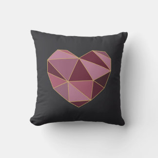 Personalised Geometric Heart Square Pillow
