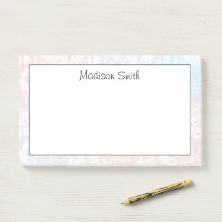 Personalised Geometric  Post-it Notes