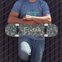 Personalised Geometric Tile Skateboard Skate Deck