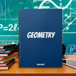 Personalised Geometry Simple Royal Blue Notebook<br><div class="desc">Introducing the Deep Blue Geometry or Math notebook – where logic and order converge with effortless style. Immerse yourself in equations and geometry, fuelled by a colour that enhances concentration and analytical thinking. Personalise it for quick organisation and easy identification in your backpack or locker. Elevate your math game while...</div>
