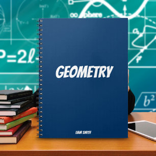 Personalised Geometry Simple Royal Blue Notebook
