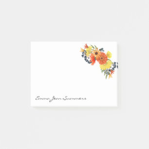 Personalised Gerbera Daisy Bouquet Floral Post-it Notes
