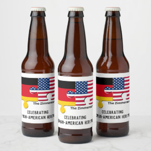 Personalised GERMAN AMERICAN Beer Bottle Label
