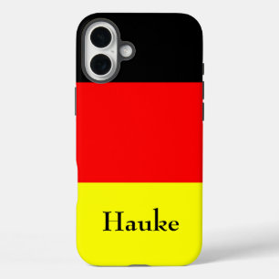Personalised German Flag iPhone 16 Plus Case