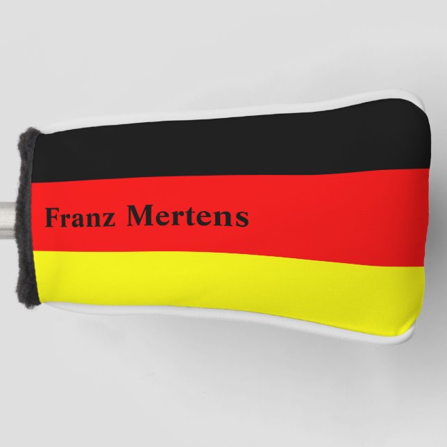 Personalised German Flag Golf Head Cover (Front)