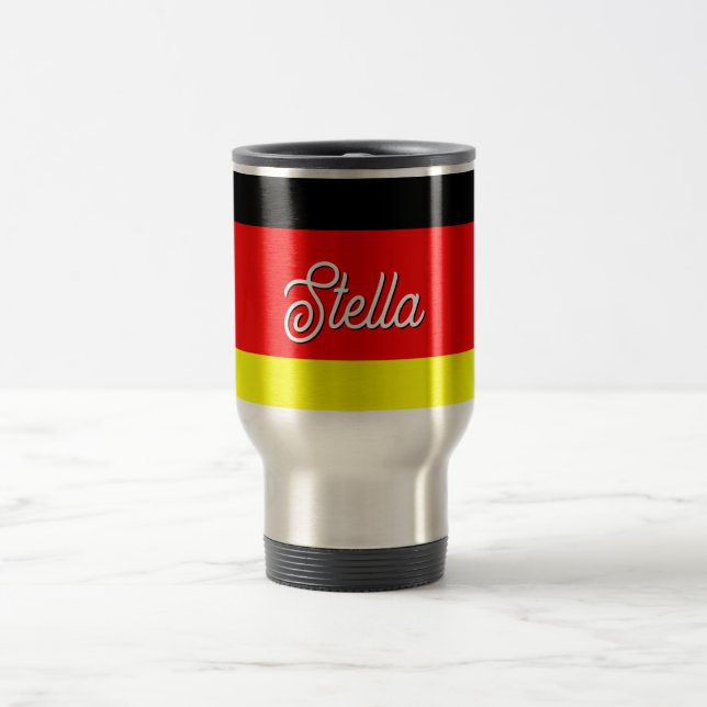 Personalised German Flag Travel Mug (Center)