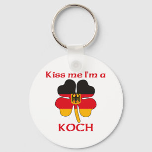 Personalised German Kiss Me I'm Koch Key Ring