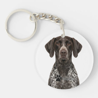 Personalised German Liver Pointer Dog Keychains