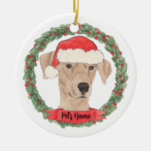 Personalised German Pinscher Christmas Ceramic Tree Decoration