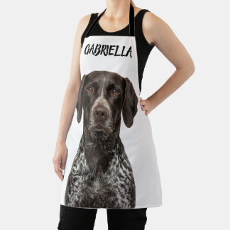 Personalised German Pointer Liver Dog Photo Apron