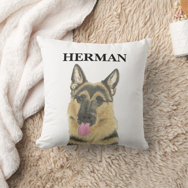 Personalised German Shepherd Beverage Coaster Cushion (Blanket)
